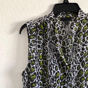 3 FOR $15! WORTHINGTON | SHEER PRINT BLOUSE